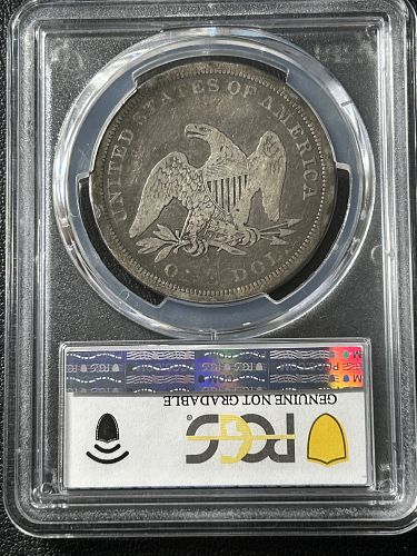 1843-P Certified Liberty Seated Dollar VG