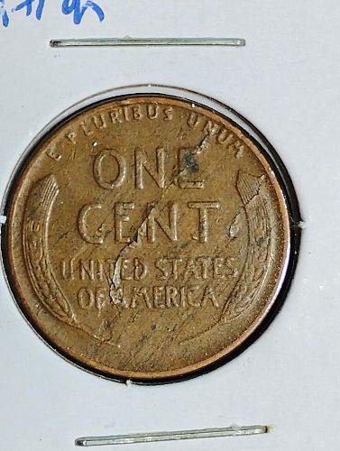 1941 LINCOLN WHEAT CENT VF-20 LAMINATION ON REVERSE ERROR COIN
