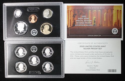 2020 Silver Proof Set. Includes reverse proof W nickel.