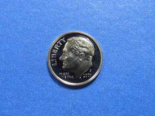 2001-S ROOSEVELT PROOF DIME - UNCIRCULATED FROM PROOF SET  Lot J118