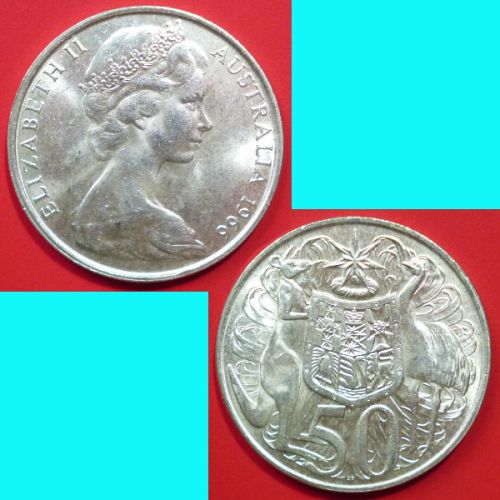 Australia 50 Cents 1966 QEII KM# 67 Silver