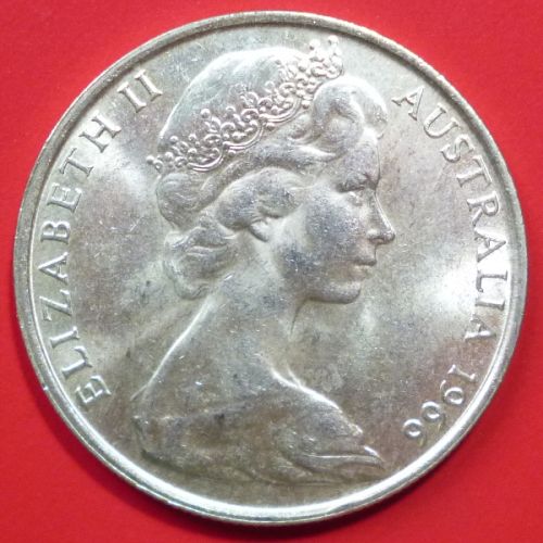 Australia 50 Cents 1966 QEII KM# 67 Silver