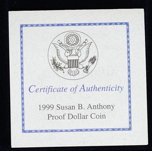 1999 Susan B. Anthony Proof Dollar