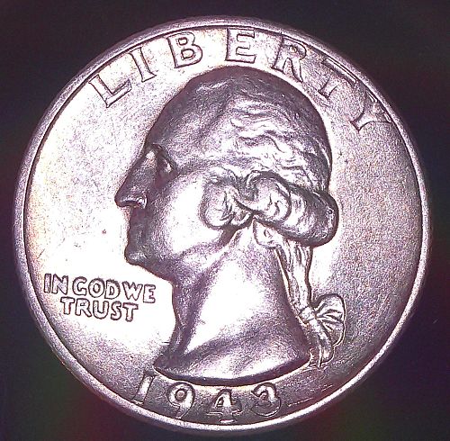 1943-S AU+ Washington Quarter