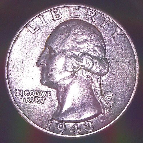1943-P AU+ Washington Quarter