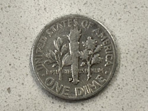 1952 D Roosevelt Dime, 90% silver, exactly as shown