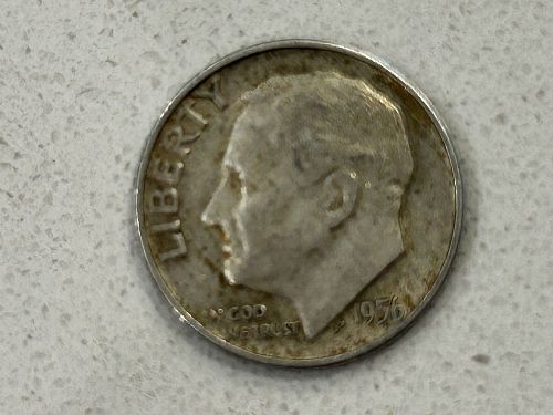 1956 D Roosevelt Dime, 90% silver, exactly as shown