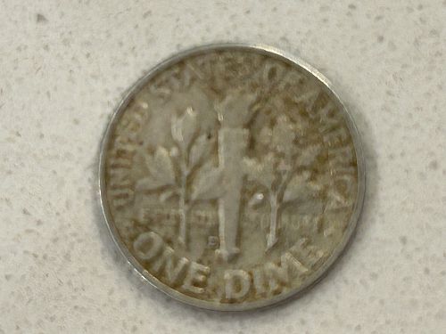 1956 D Roosevelt Dime, 90% silver, exactly as shown