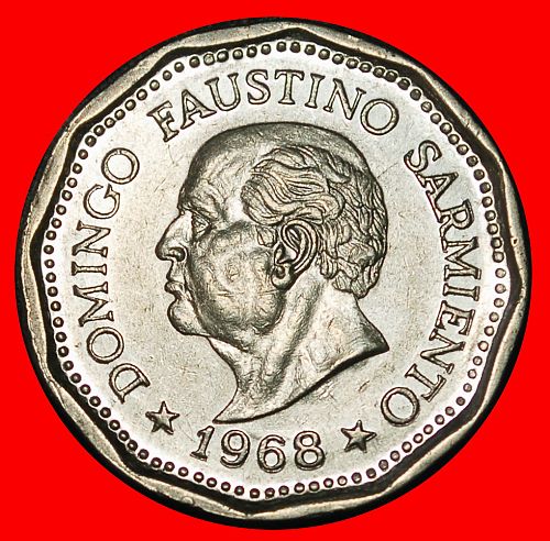 Ⰶ SARMIENTO (1811-1888): ARGENTINA ★ 25 PESOS 1968!