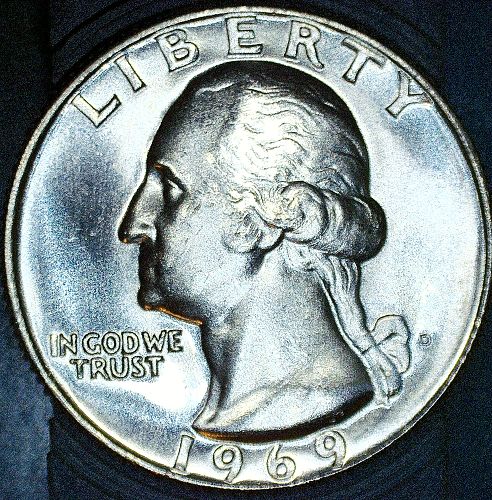 1969 D Washington Quarter BU or Better