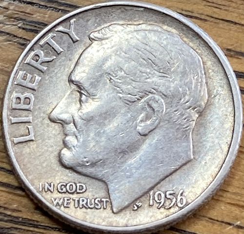 1956 Roosevelt dime in EXTREMELY FINE condition