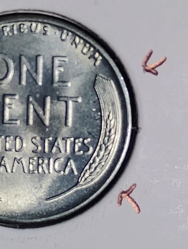 1943 LINCOLN WHEAT CENT MS-65 STRUCK THROUGH REVERSE ERROR COIN