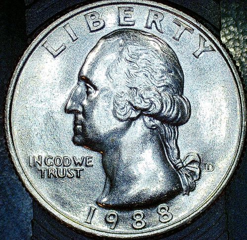 1988 D Washington Quarter BU or Better