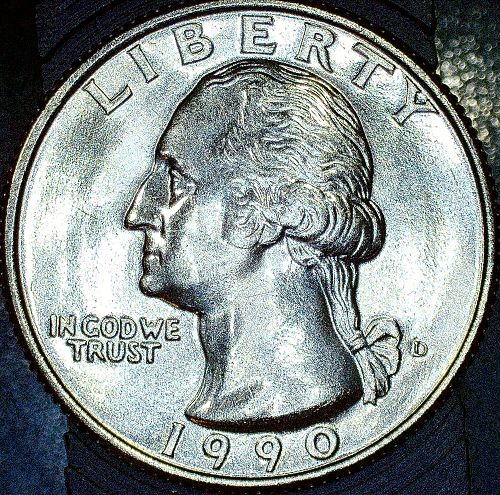 1990 D Washington Quarter BU or Better