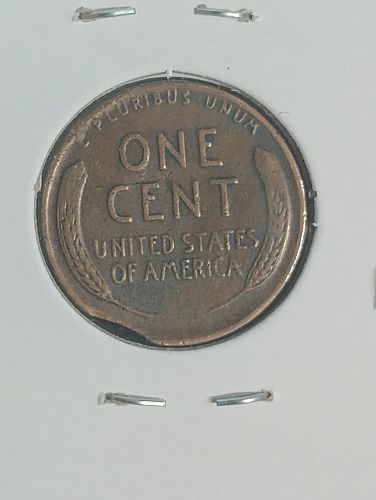 1944 LINCOLN WHEAT CENT F-15 CLIP ERROR COIN
