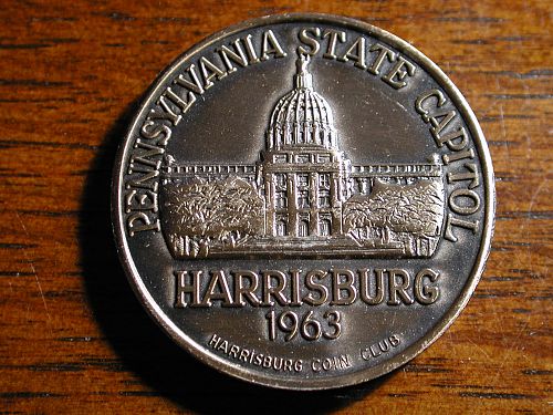 1963 Rockville Bridge Worlds longest stone arch Bridge token NICE !