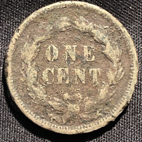 1859-P Indian Head Cent Small Cent: Laurel Wreath Reverse Without Shield