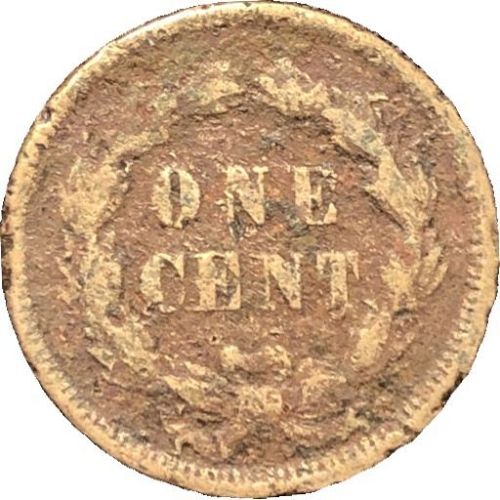 1859-P Indian Head Cent Small Cent: Laurel Wreath Reverse Without Shield