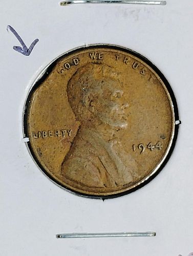 1944 LINCOLN WHEAT CENT VF-20 CLIP ERROR COIN