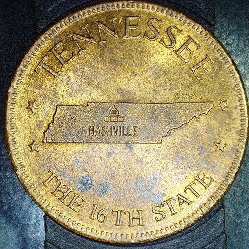 Tennessee 16th State Souvenir Coin Token 26mm