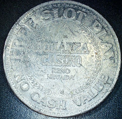 Reno Nevada Bonanza Casino One Dollar Casino Gaming Chip