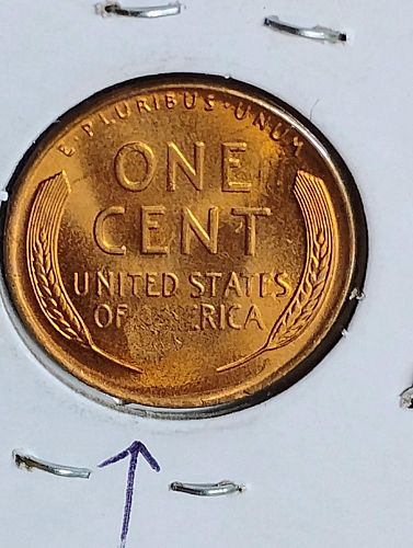 1944 LINCOLN WHEAT CENT MS-66, RED STRUCK THROUGH REVERSE & DOUBLING ON MOTTO OBVERSE