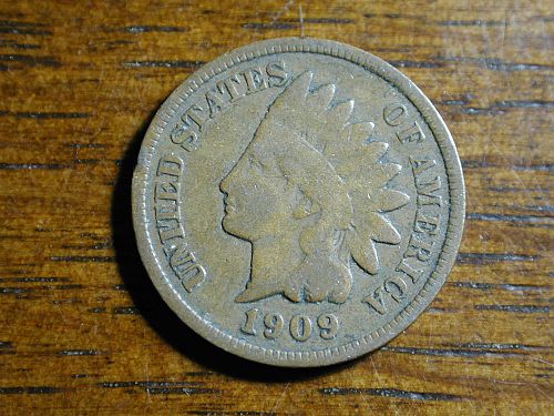 1909 Indian Head penny cent NICE !