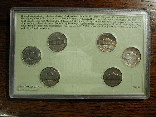 Original 1938-45 Jefferson Nickel Mint mark Collection NICE !