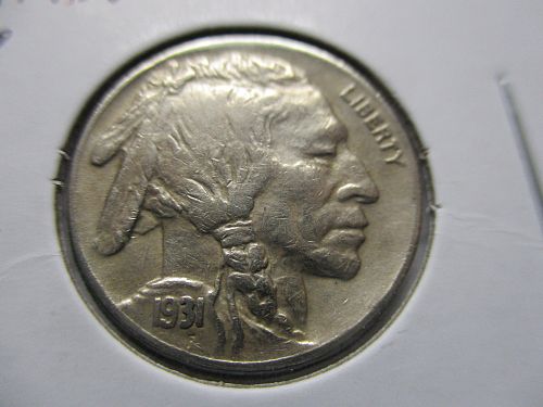 1931-S  XF45 Buffalo Nickel.  Item: 5 B31S-07.