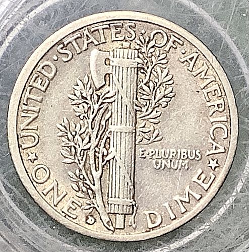 1931-D Silver Mercury Dime Lightly Album Toned XF - Semi Key Date (BL01)