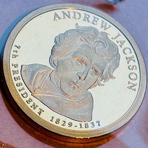 Gorgeous 2008-S proof Andrew Jackson Presidential dollar