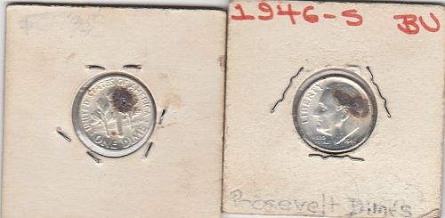1946   S  AND  1947 D   SILVER      ROOSEVELT DIME'S