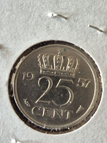 1957 Netherlands 25 Cents