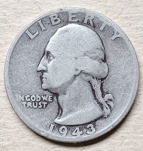 1943 S Washington Quarter • .900 Silver • Avg Circulated  *wq434