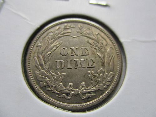 1911  AU50 Barber Dime.  Item: 10 B11-11.