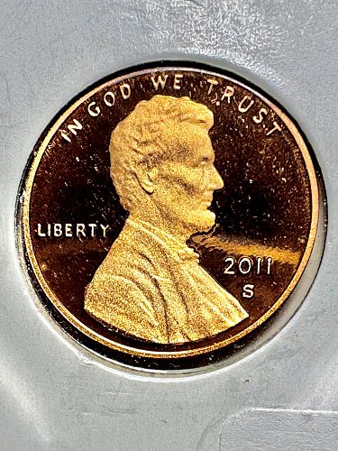 2011S Lincoln Shield Cent Gem BU Proof (Red)
