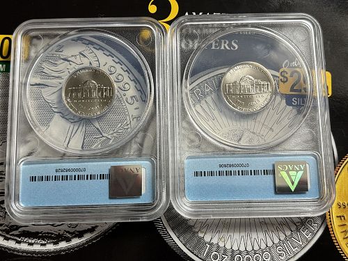 2010-P & D Jefferson Nickels 5C Satin Finish ANACS SP69 First Day of Issue