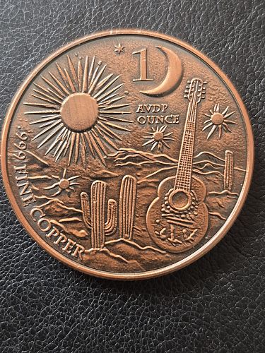 2025 1OZ .999 AVDP COPPER COLORIZED "MEXICAN SUGAR SKULL" LTD