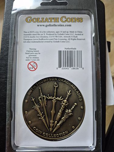 2025 NETHERBLADE BY RUTH THOMPSON GOLD PLATED ANTIQUED MEDAL