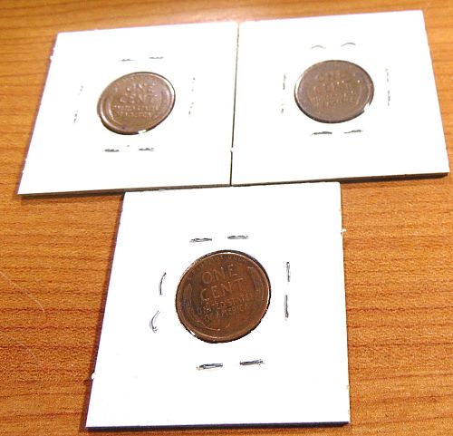 1923,1924,1925 Copper Wheat Trio.