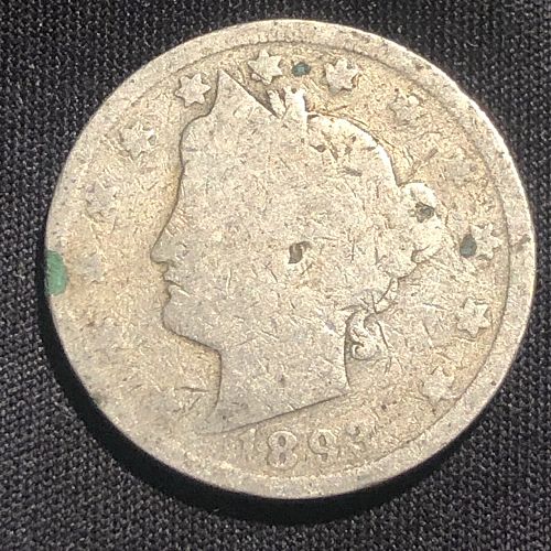 1893 P Liberty Nickel - AG (About Good) condition