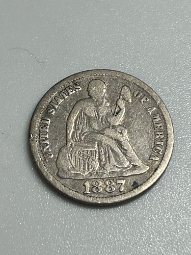 1887 P Seated Liberty,  VF-20,  Coin-010
