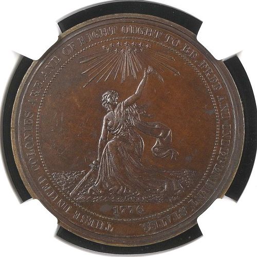 HK-21, U. S. Centennial Exposition Official Medal, NGC MS-62BN