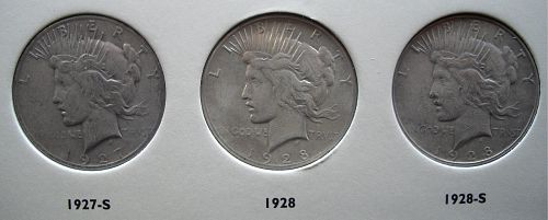 Complete Nicer Grade Peace Dollar Set ~24 Coins ~1926 AU58 ANACS VAM-2 ~Free Shipping