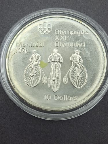1976 Montreal Olympics $10 Cycling coin