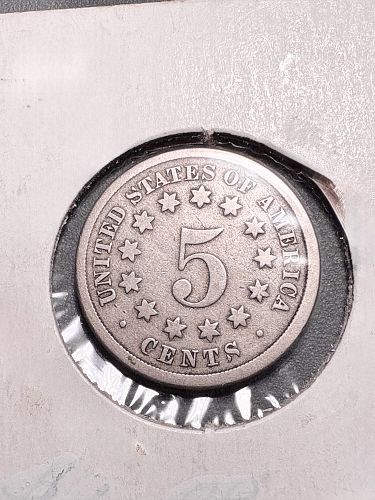 1868 Shield Nickel. Good Condition