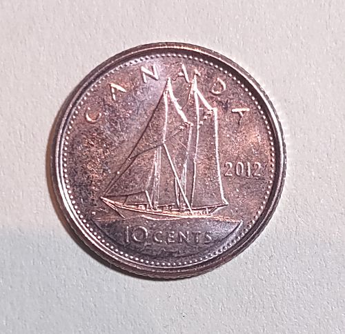 2012 Canadian Dime