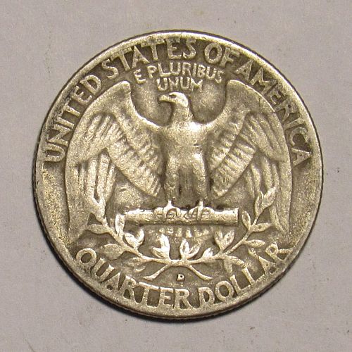 1957 D Washington Quarter in circulated condition