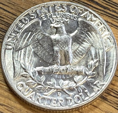 1955D Washington quarter in MINT STATE condition