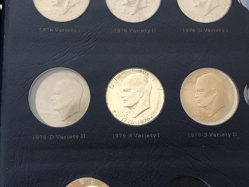 Near Complete 1971-1978 Eisenhower Dollar Collection (27 Coins) in nice Whitman Album